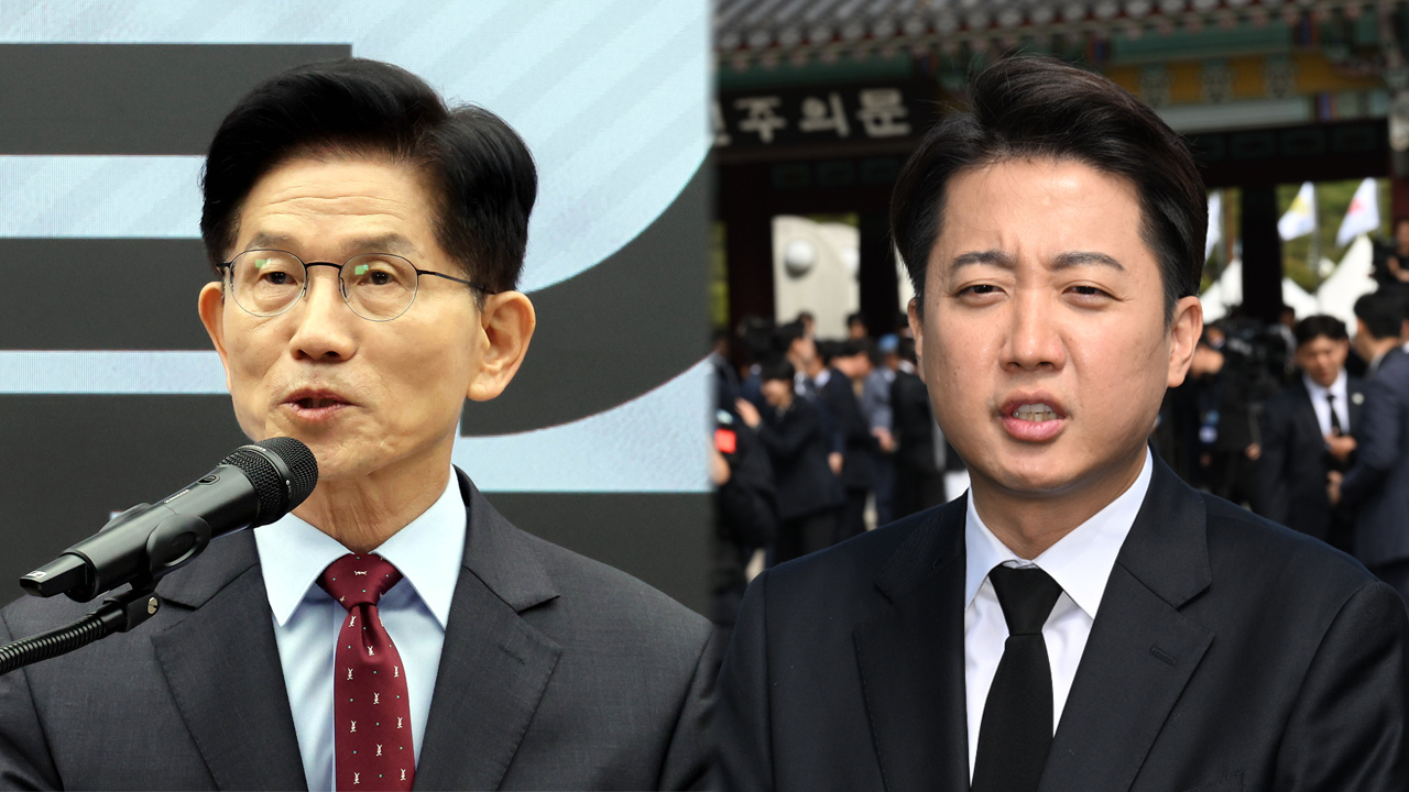 김문수 “임기 단축·4년 중임 <br>개헌”…이준석, 5·18 기념식 참석