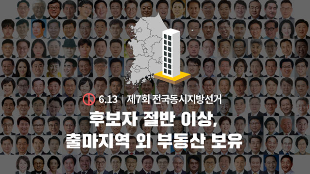 [6.13 후보자 분석⑦] 후보자 절반 이상, 다른 시·도에 부동산 보유