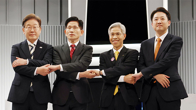 이재명 “진짜 대한민국” 김문수 “가짜 물리쳐야” 이준석 “이의 있습니다” 권영국 “윤 구속해야”