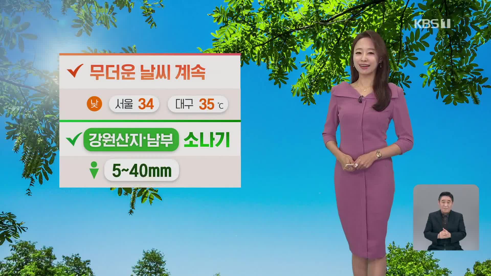 [오후날씨 꿀팁] 주말에도 폭염·열대야 이어져요